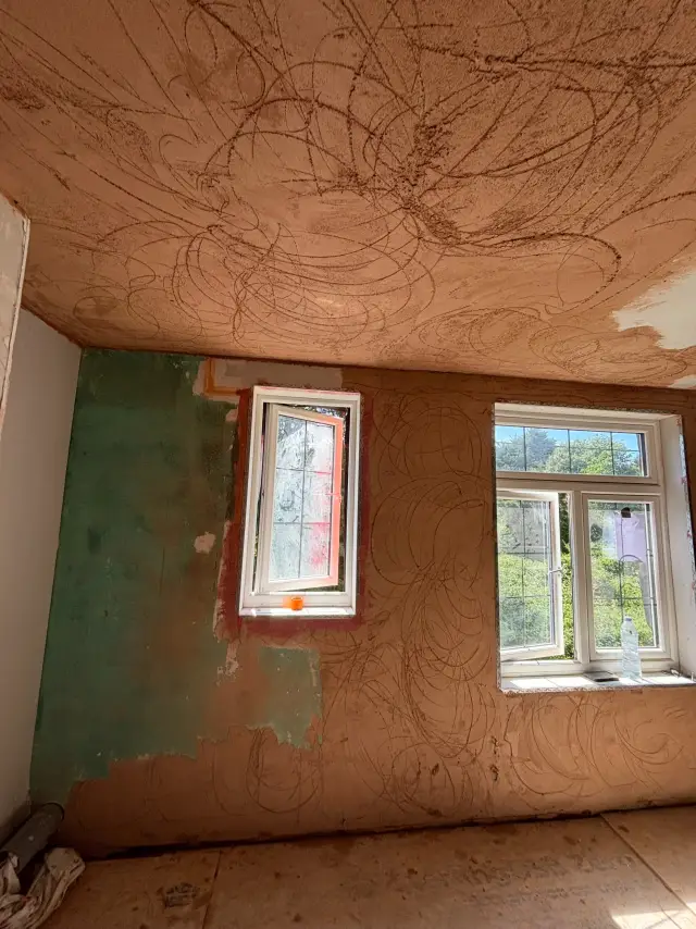 Pristine cream plaster throughout open space
